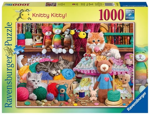 Puslespill 1000 Strikkekatt! Ravensburger