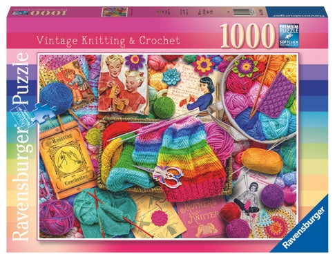 Puslespill 1000 Vintage Strikking Ravensburger