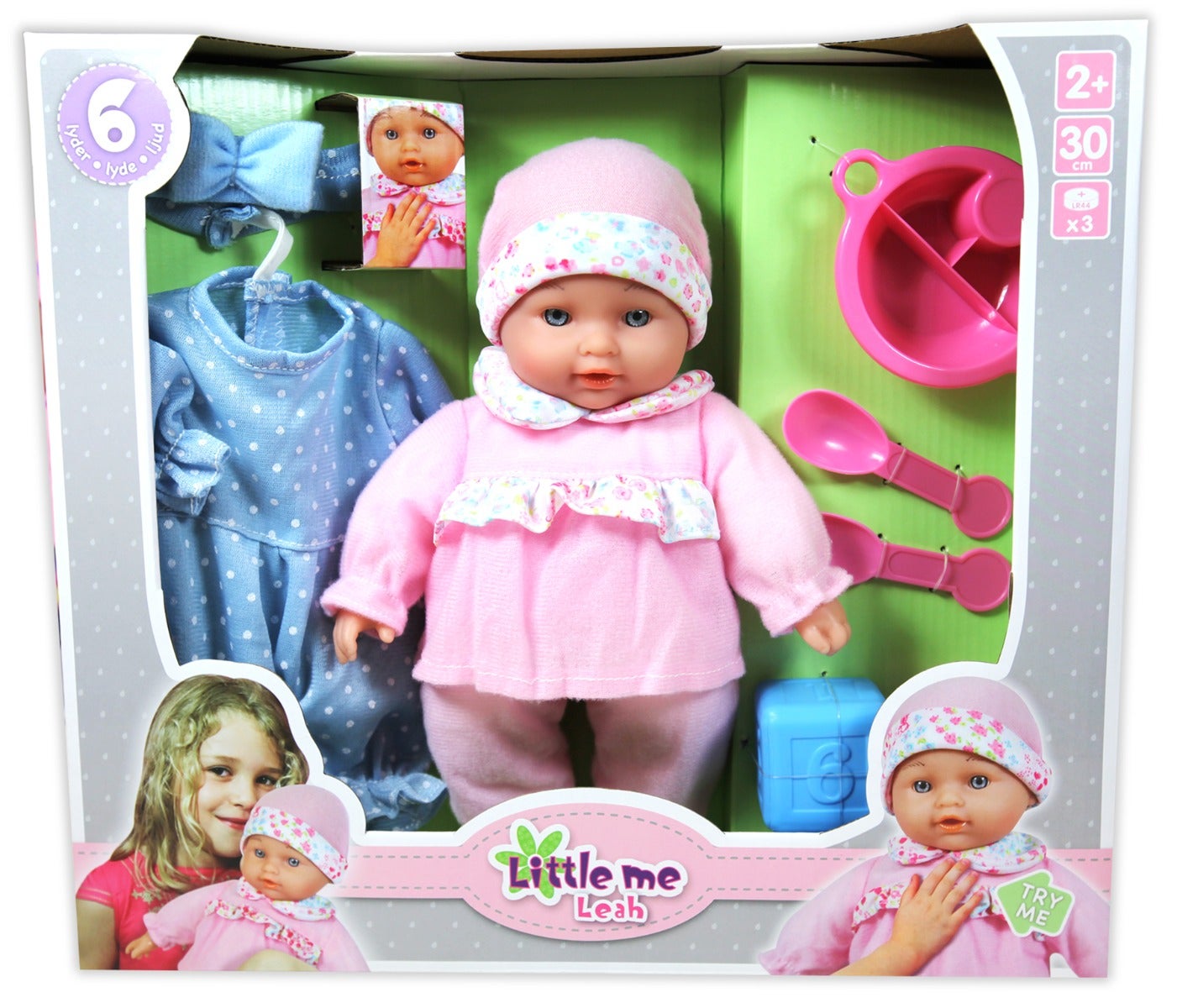 Dukke 28 Cm. Med Lyd, Ekstra