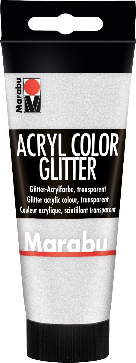 Acrylmaling Marabu 100ml 582 Glitt Sølv