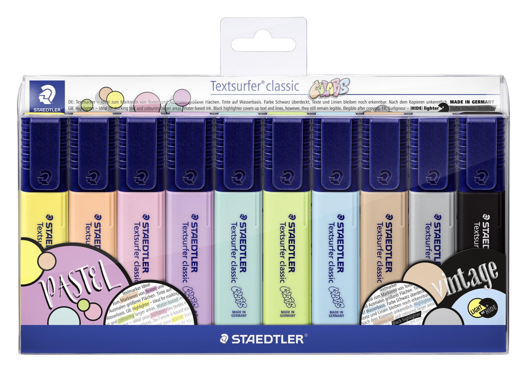 Tekstmarker Staedtler Classic vin/pa(10)