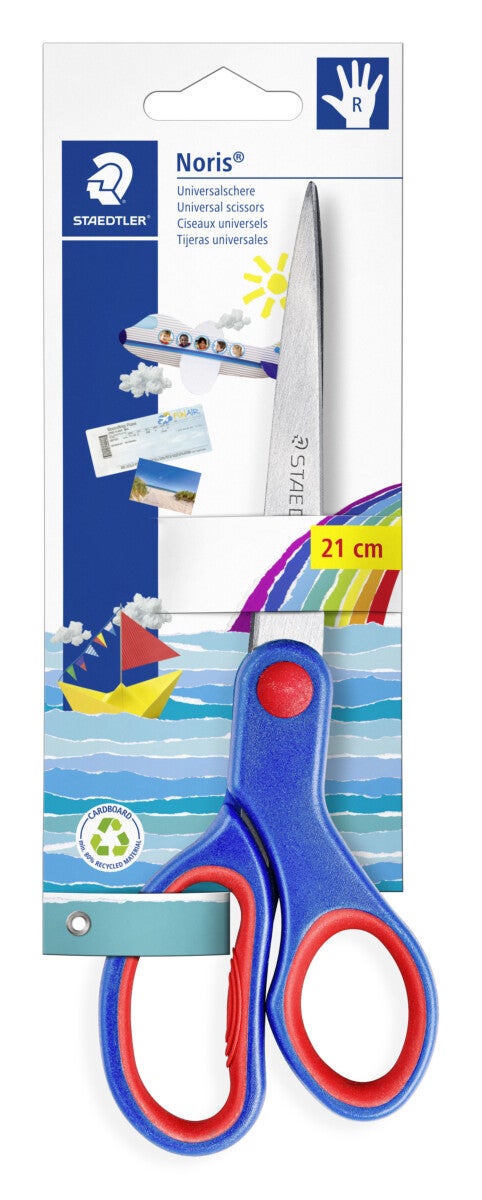 Saks Staedtler hobby 21cm blå/rød