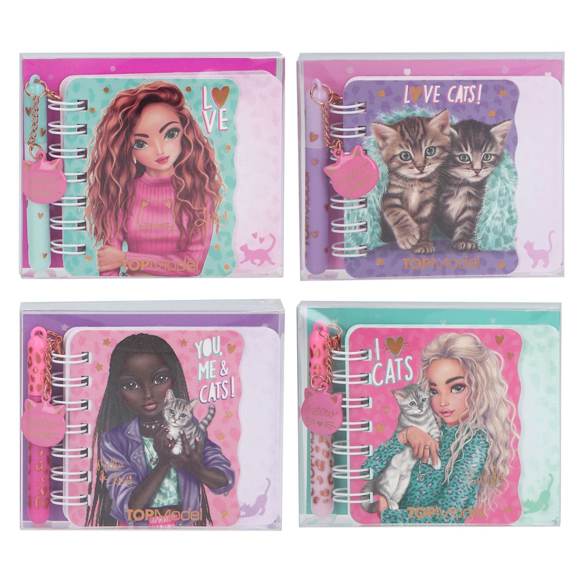 Notisbok m/minipenn 4ass Topmodel