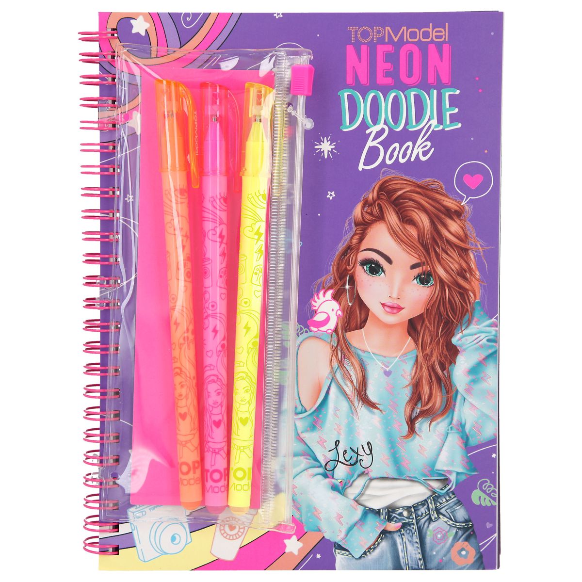 Aktivitetsbok Neon Doodle M Neon Penner Topmodel