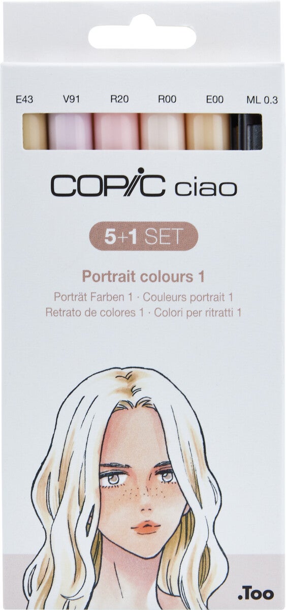 Tusj Copic Ciao Alkoholbasert 5+1 Portrait 1