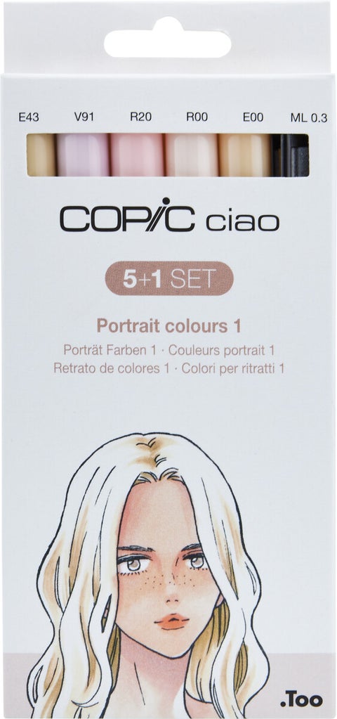 Tusj Copic Ciao Alkoholbasert 5+1 Portrait 1