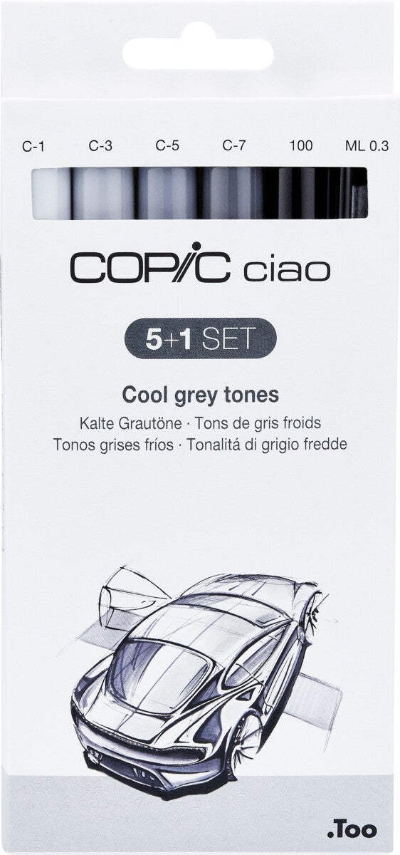 Tusj Copic Ciao Alkoholbasert 5+1 Cool Grey Tones