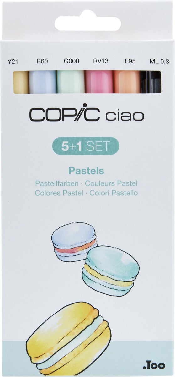 Tusj Copic Ciao Alkoholbasert 5+1 Pastels