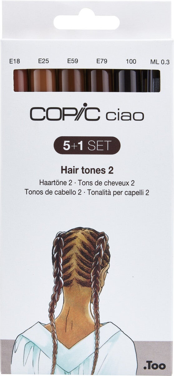 Tusj Copic Ciao Alkoholbasert 5+1 Hair Tones 2