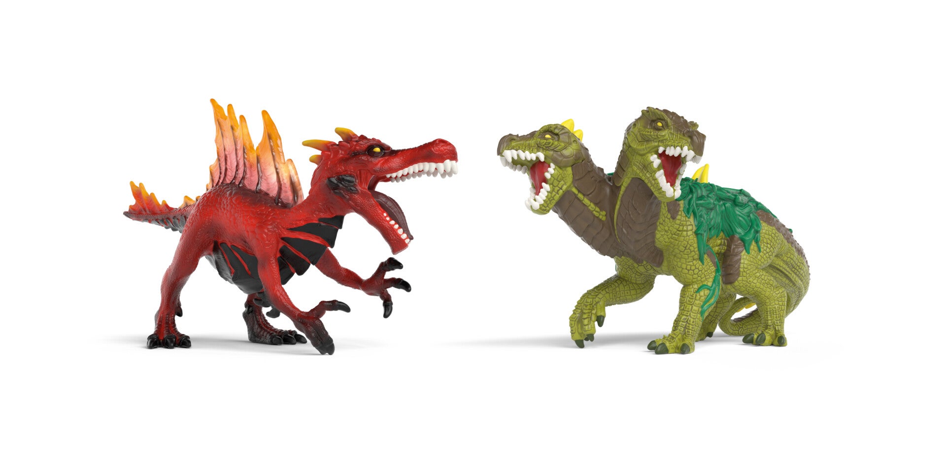 Schleich Fire Saurian vs. Jungle Lizard