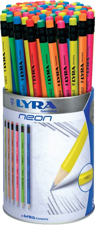 Gråblyant HB m/viskelær Lyra Neon