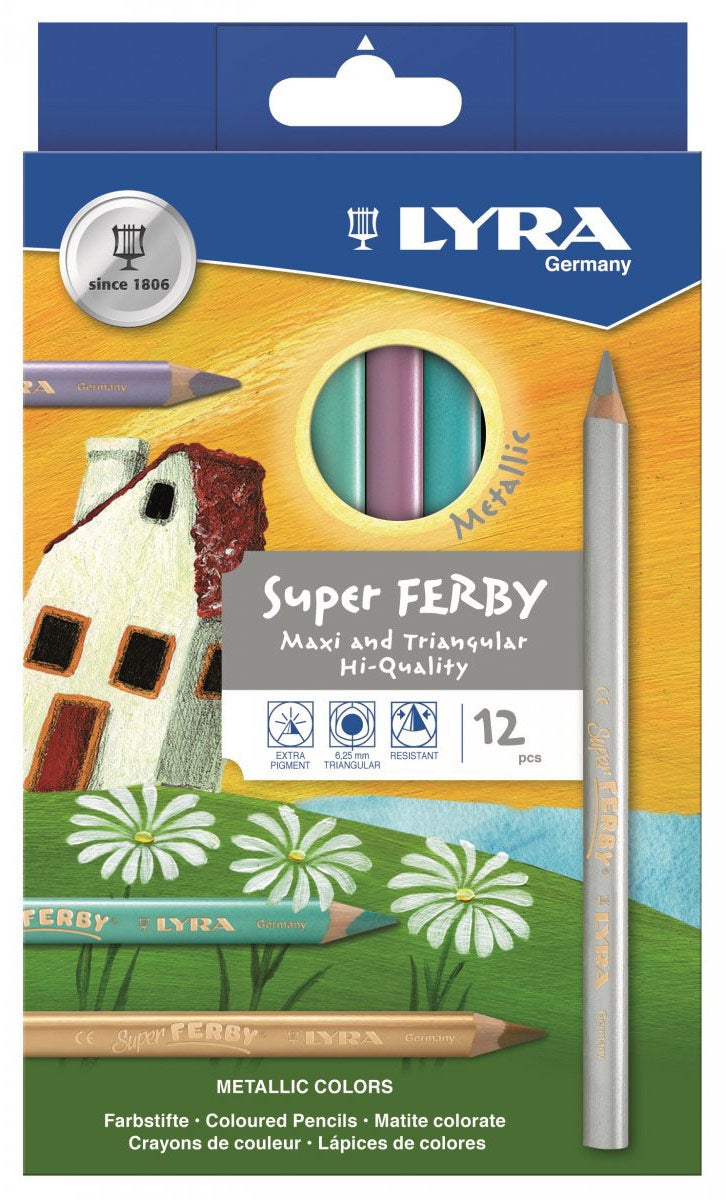Fargeblyant Lyra Super Ferby Metallic 12 pk
