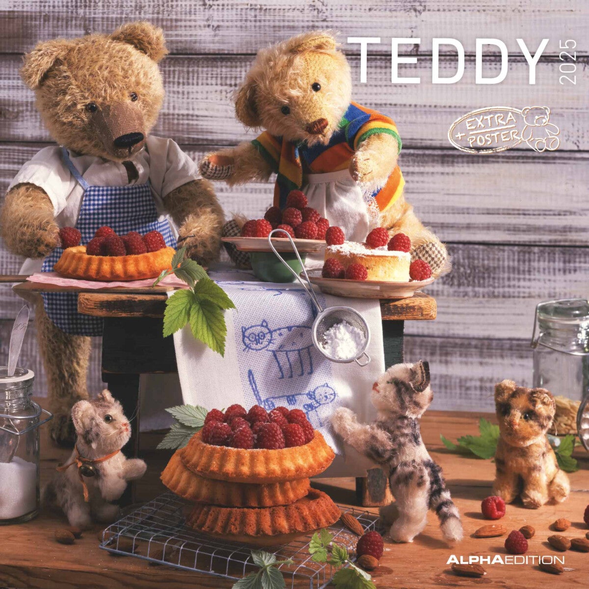 Kalender 2025 Teddy 30x30cm
