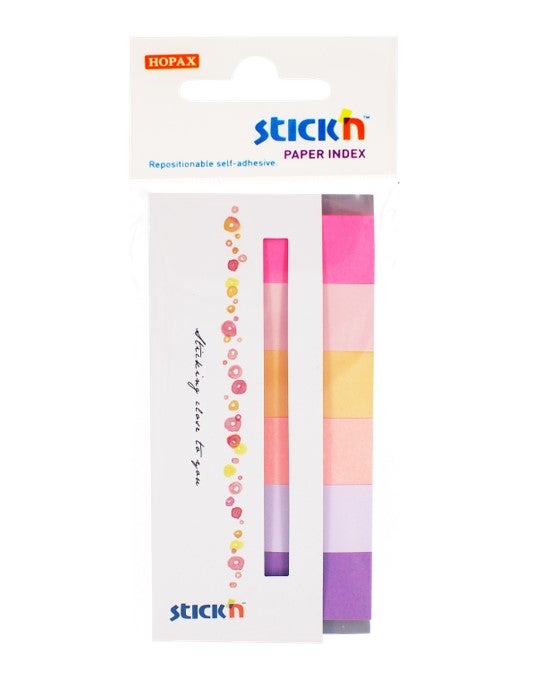 Indeks Selvklebende 6 stk 45x15mm 30 bld ass. Spring