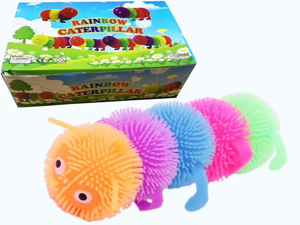 Puffer Tusenben Regnbuefarget 15cm