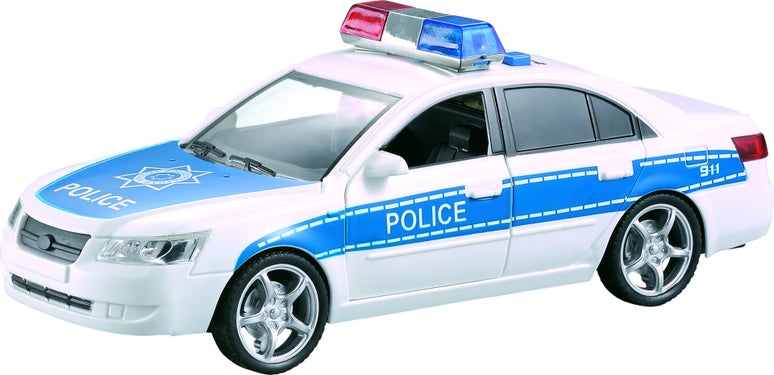 Politibil 25cm m/lyd og lys