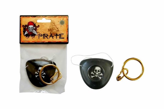 Pirat øyelapp og ørering