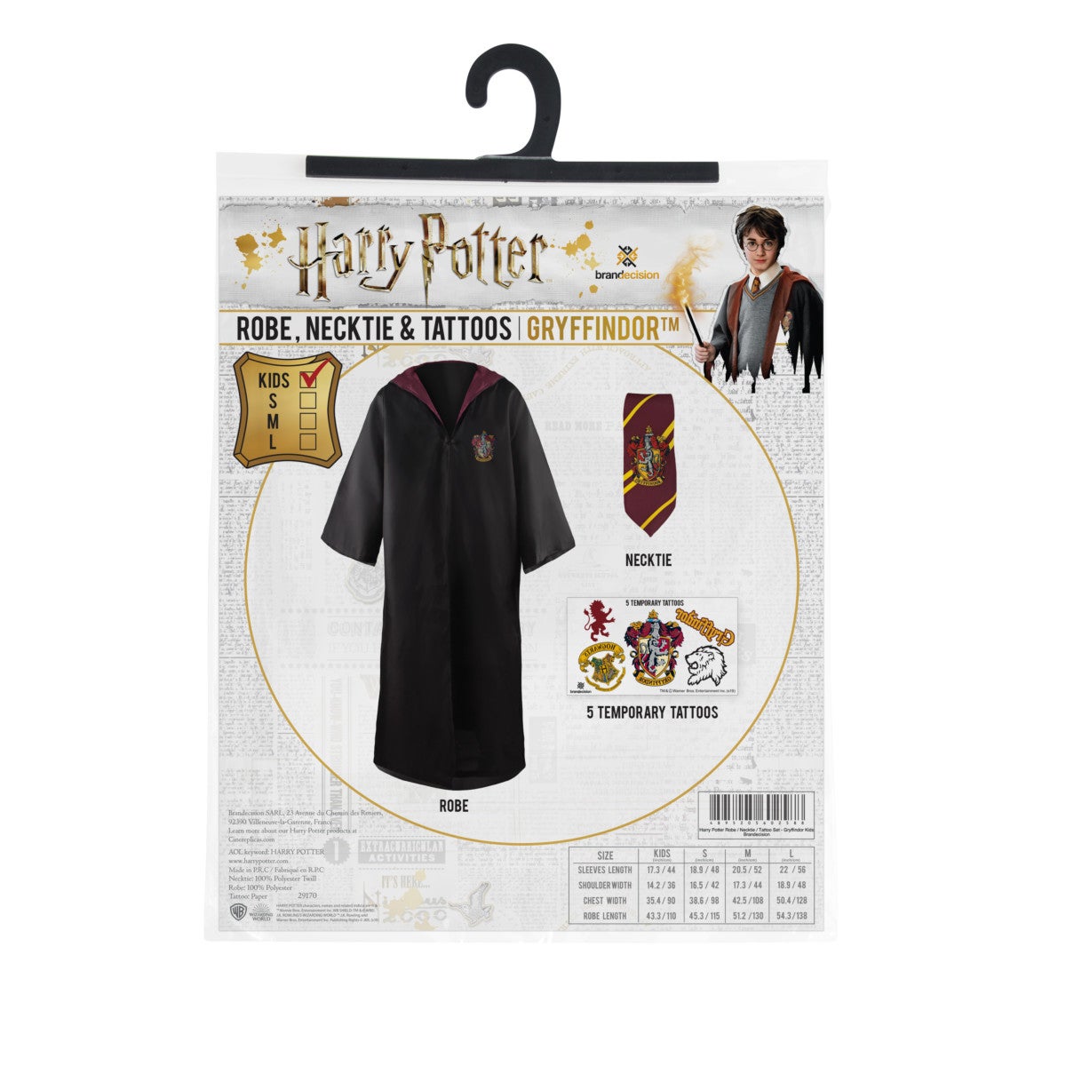 Utkledning Harry Potter Kappe Slips Griffing Barn