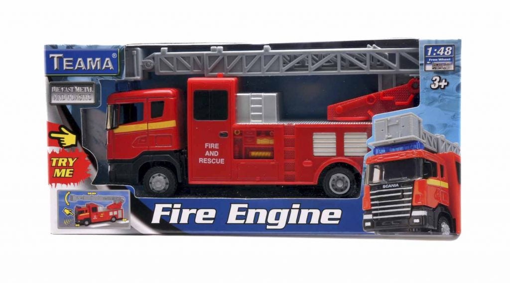 Teama Brannbil 20cm m/lyd og lys