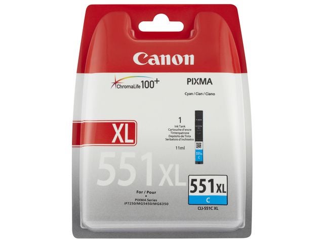 Blekk Canon CLI-551XL C blå