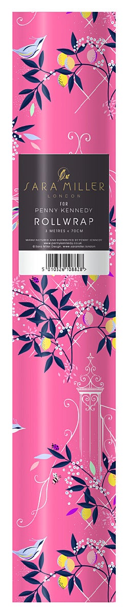 Gavepapir 3m x 70cm Coral Orchard