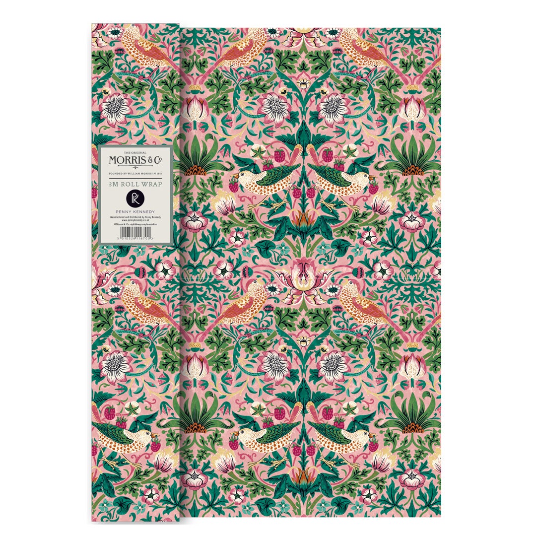 Gavepapir W Morris Strawberry Blush