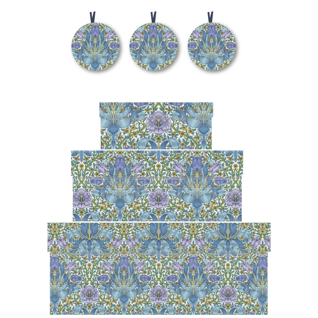 Gaveesker i sett W Morris Spring Thickett (3)