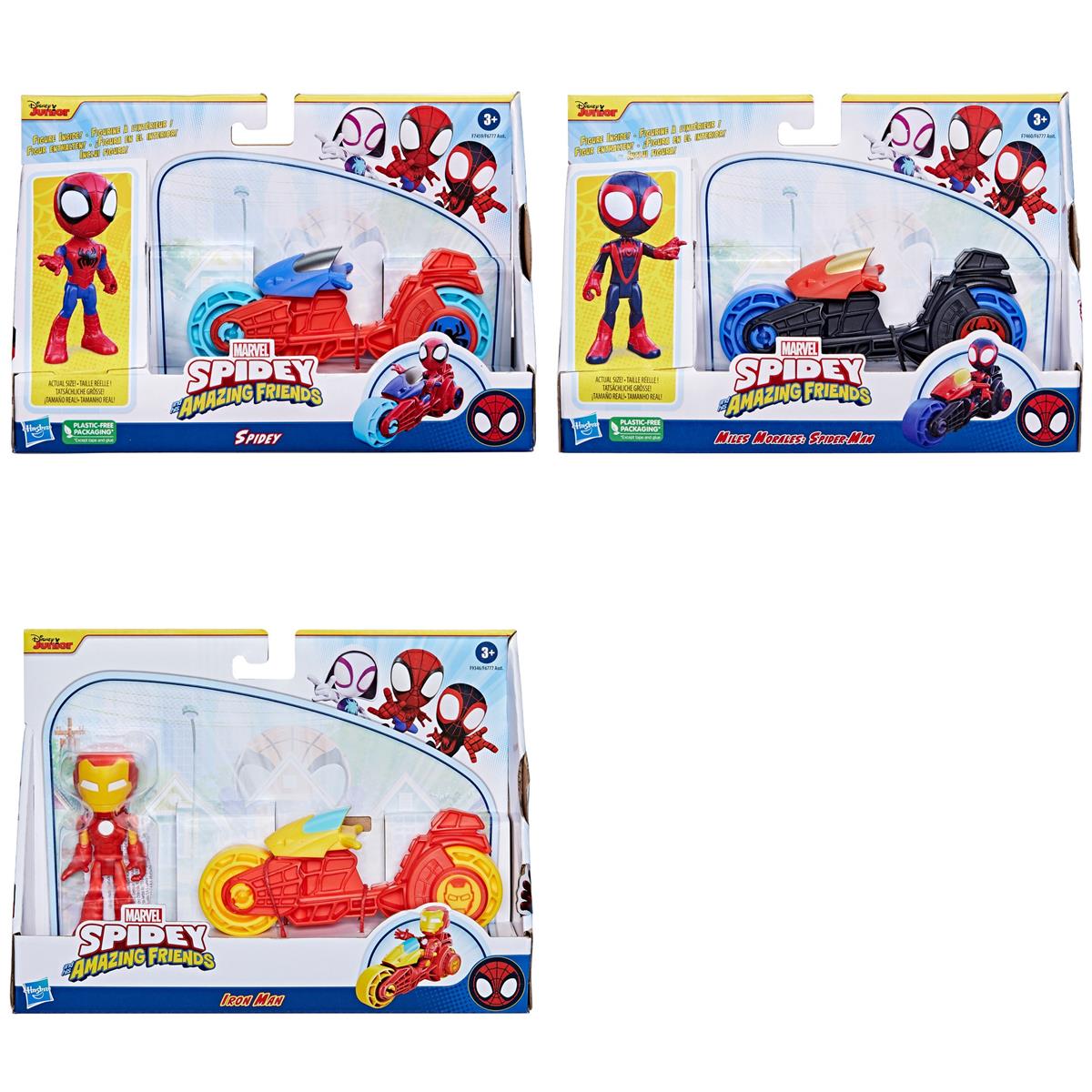 Spidey Figure And Motorcycle Ass