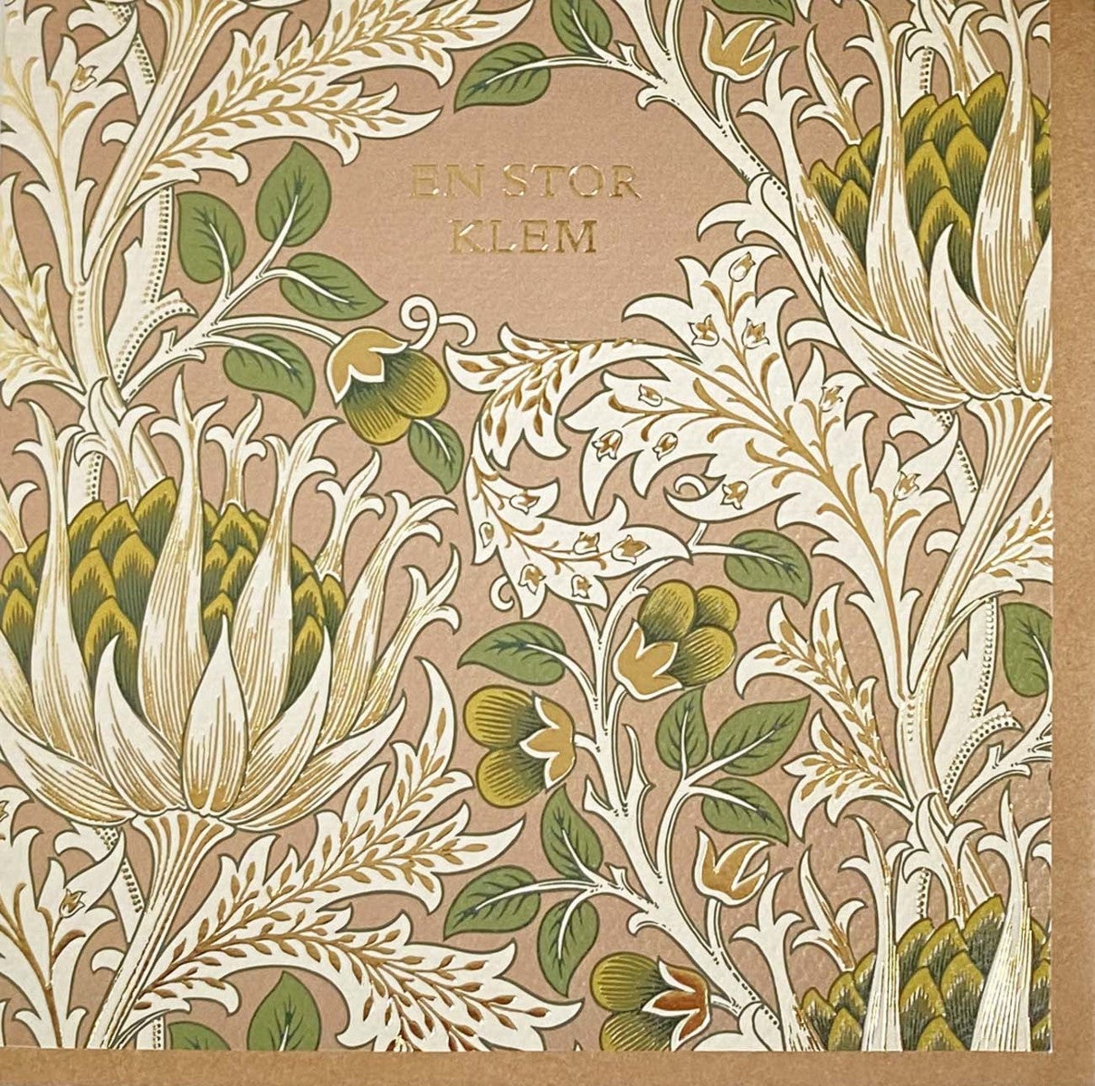 Kort Blomster på brunt En stor klem