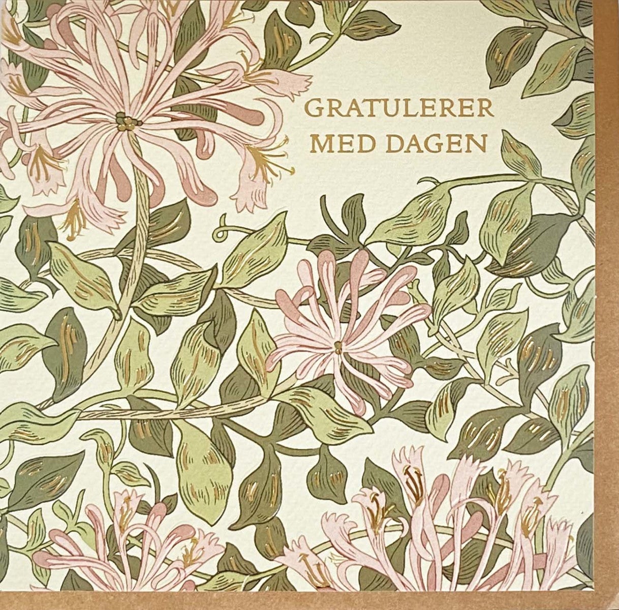 Kort Rosa blomster Gratulerer med dagen