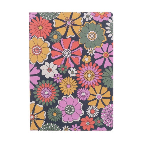 Notatbok A5 Rød Blomstret