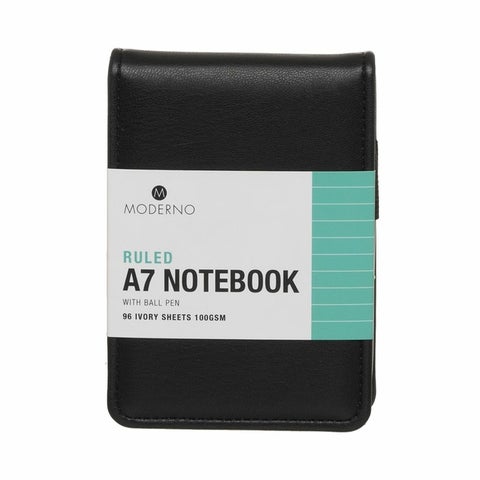 Notatbok Moderno Sort A7 Hard Linjer