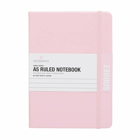 Notatbok Moderno Lyserosa A5 Hard Linjer