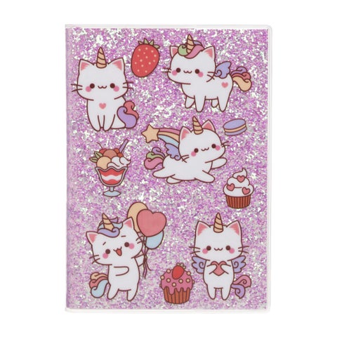 Notatbok A5 Kattt m/glitter
