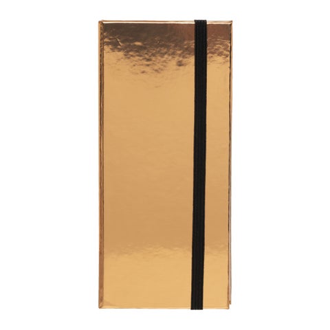 Notatbok m/klistrelapper Luxe Metallic