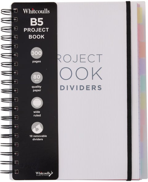 Notatbok Hvit A4 10 Emner 300 Sider Linjer