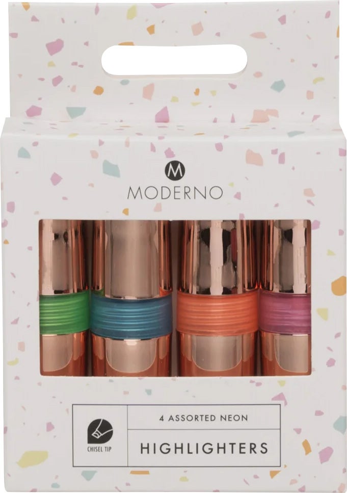 Highlighters Neon 4 pk Moderno