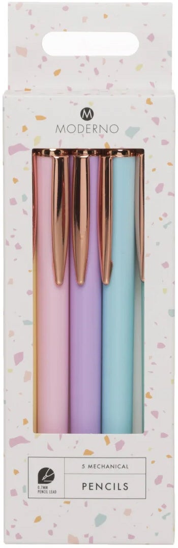 Trykkblyant Pastell 5 pk Moderno
