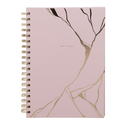 Notatbok B5 m/ gullspiral Rosa Lumia