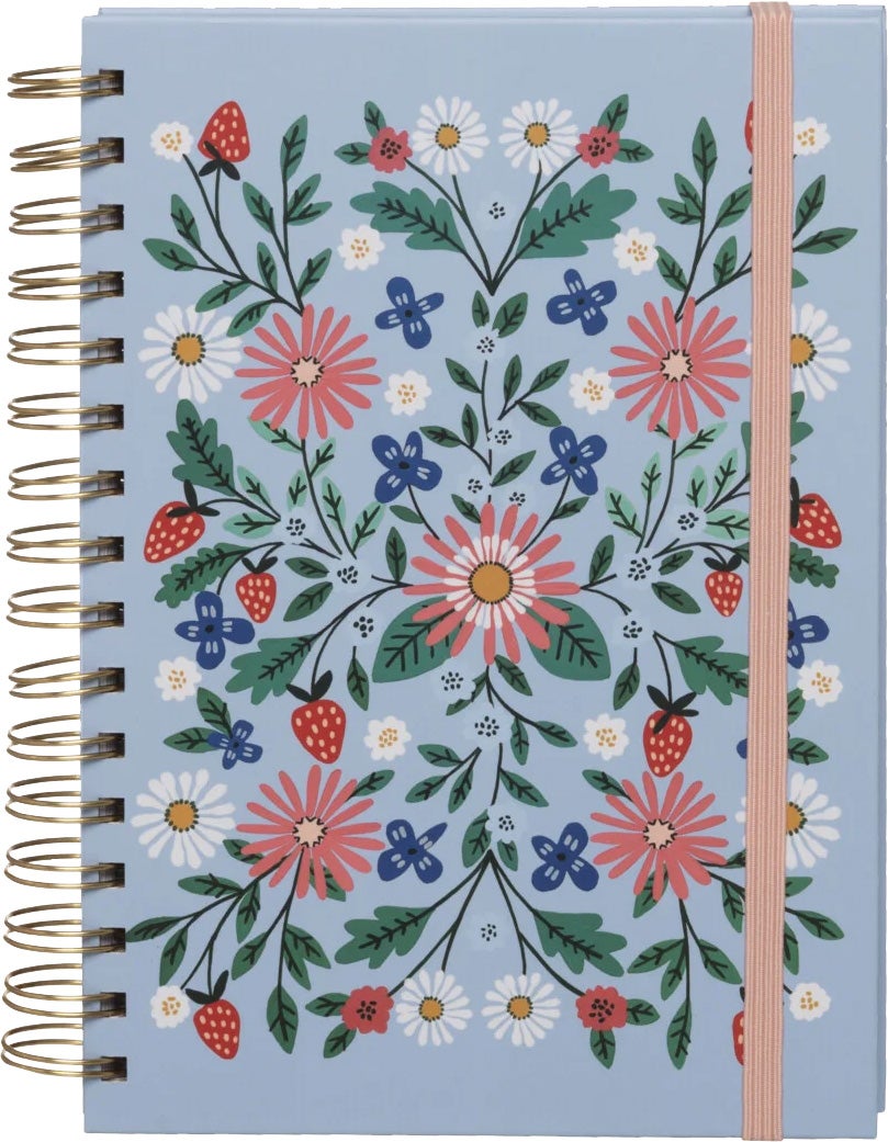 Notatbok A5 m/ gullspiral Bloom