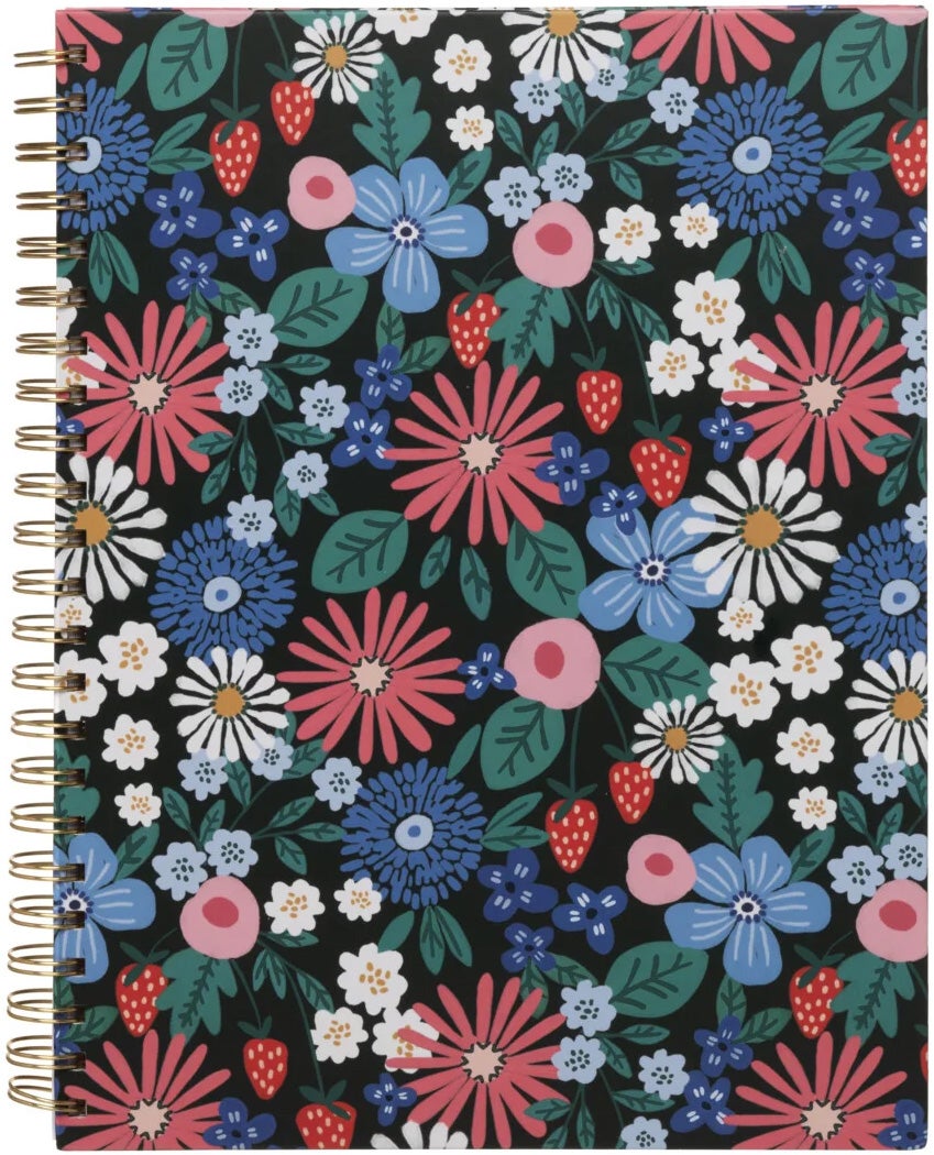 Notatbok A4 m/ gullspiral Bloom