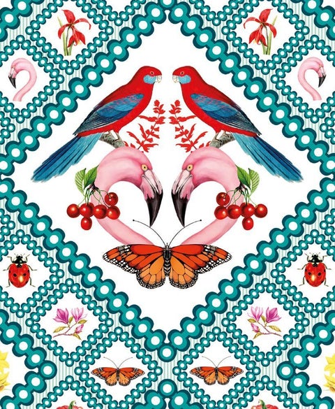 Kort Mary Katrantzou Green Grid