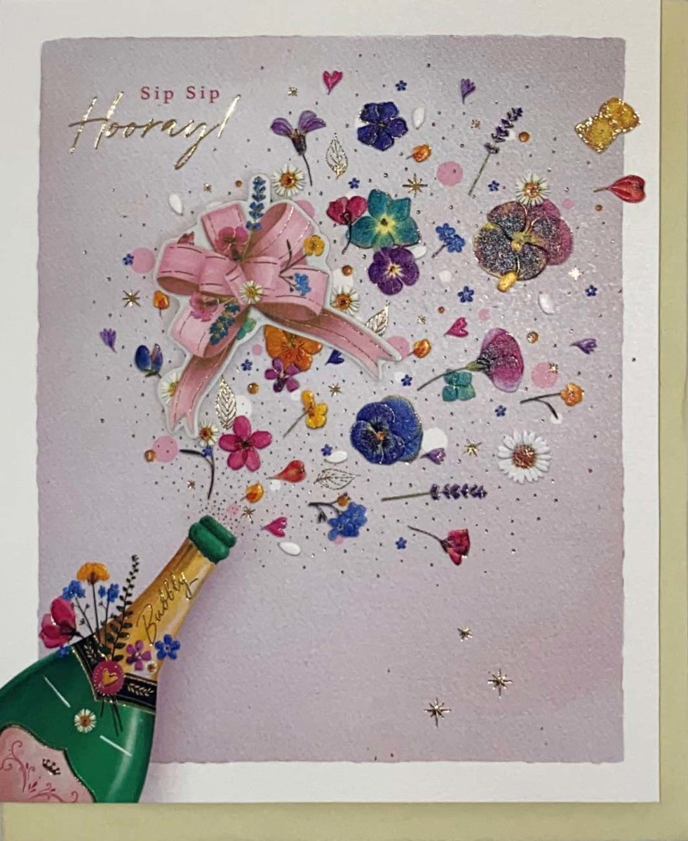 Kort Bubbly Sip sip Hooray
