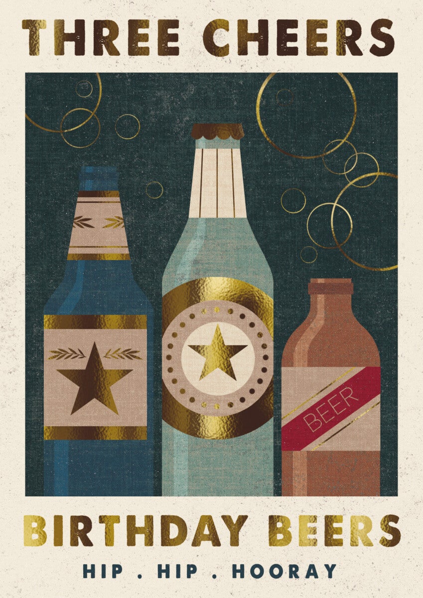 Bilde av Kort Poster Print Beer Bottle
