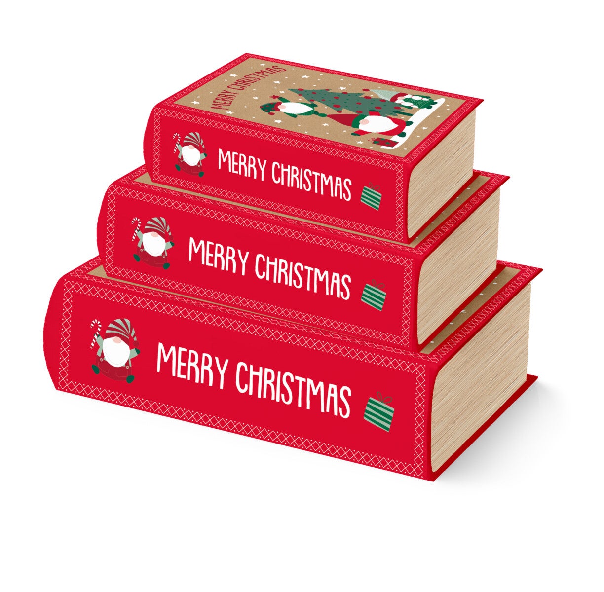 Gaveesker i sett Xmas Gonk 3