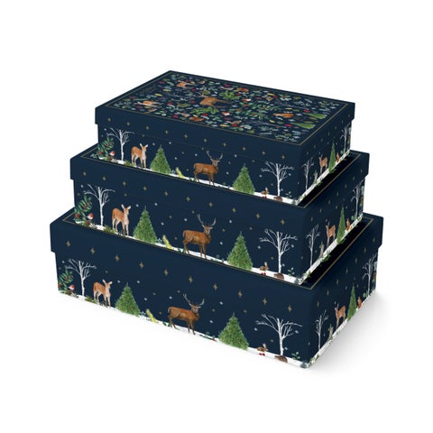 Gaveesker i sett Woodland Blå (3)