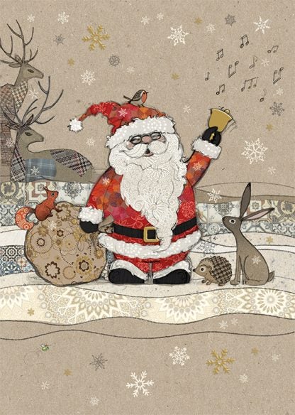 Bilde av Doble Julekort 12x17 Paper &amp; Foil, Santa And Frien