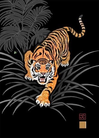 Bilde av Kort Dobbelt 167x118mm Jewels Tiger