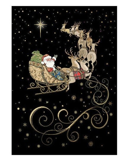 Doble julekort 12x17 Jewels, Santa's Team