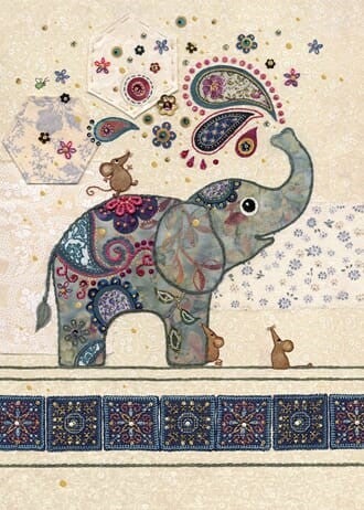 Kort Dobbelt 167x118mm Amy`s Cards Elephant Splash